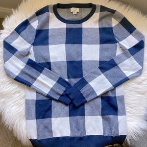 Navy J.Crew teddy sweater.